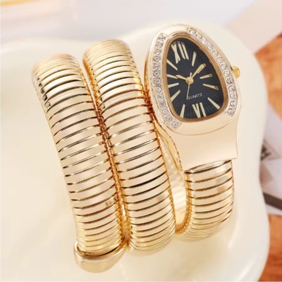 ISHMAEL 18K Gold Serpentine Link Gold Watch